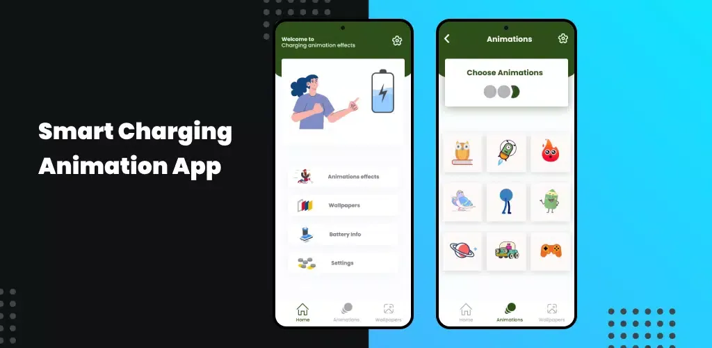 Tangkapan skrin Kubet Charging AnimationApp