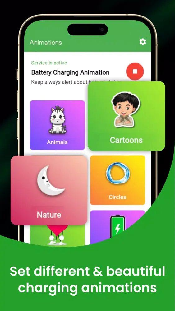 Capturas de tela do Battery Sound Notification