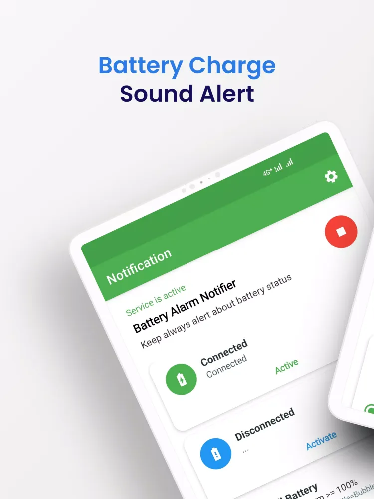 Capturas de tela do Battery Sound Notification