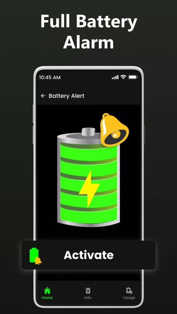 Full Battery Charge Alarm Screenshots