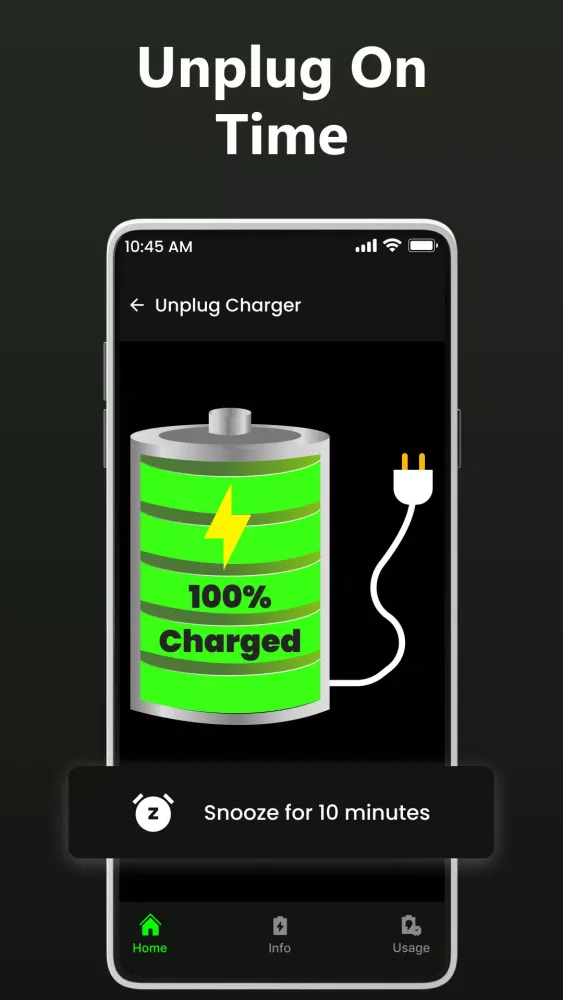 Full Battery Charge Alarm Screenshots