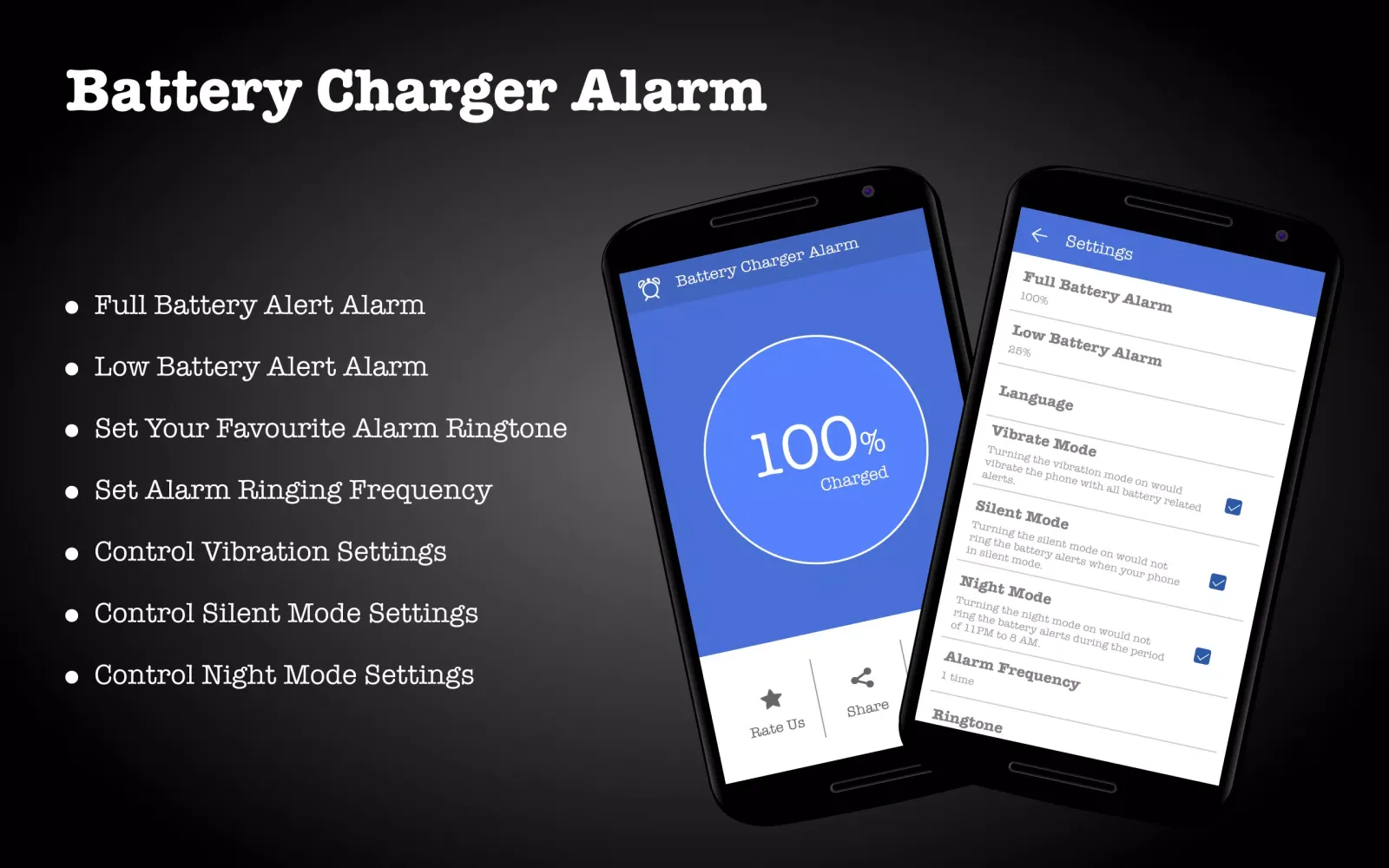 Battery Charger Alarm Screenshots