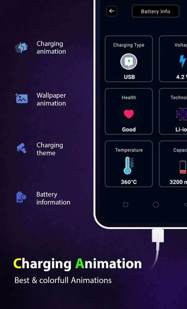 Tangkapan skrin Funky Smile Charging Animation