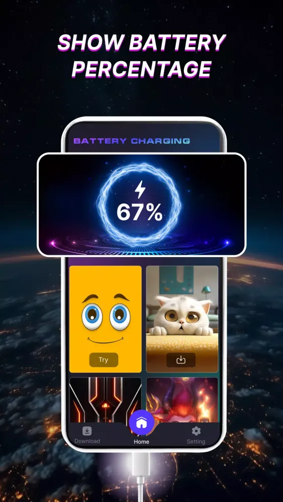 Battery charging: 3D animation应用截图