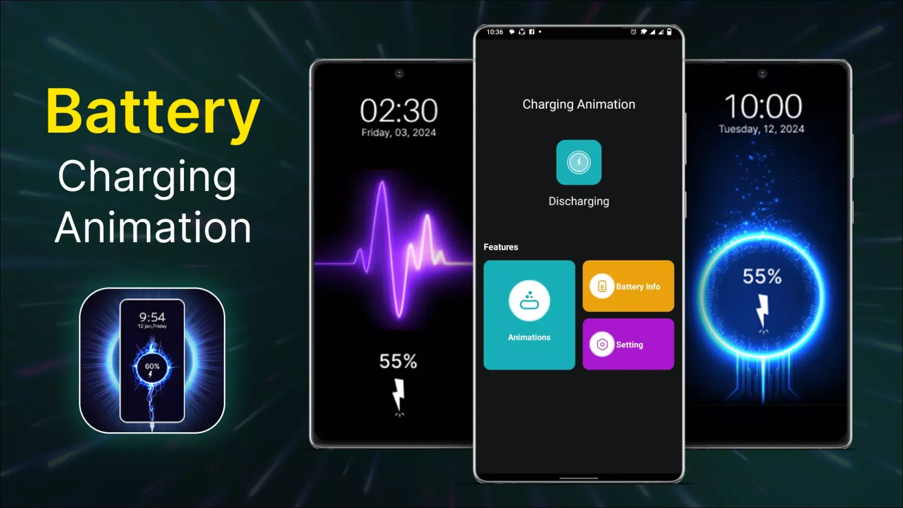 Battery Charging Animation Screenshots
