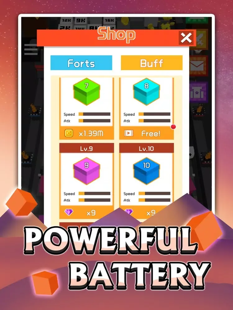 ภาพหน้าจอของ Battle of Cubes - Idle Games iPad 