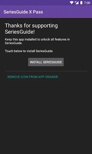 Screenshot di SeriesGuide X Unlock Key