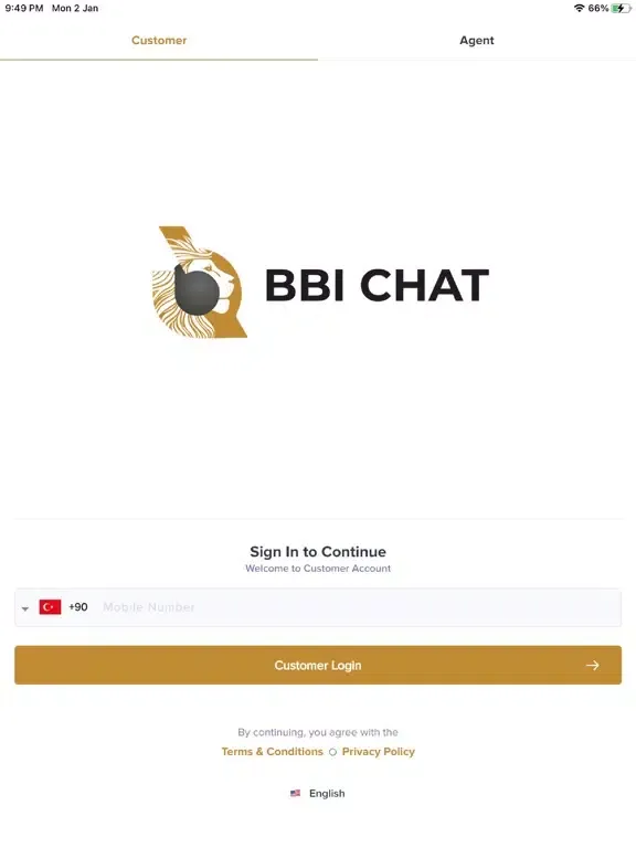 Tangkapan layar BBI CHAT iPad 