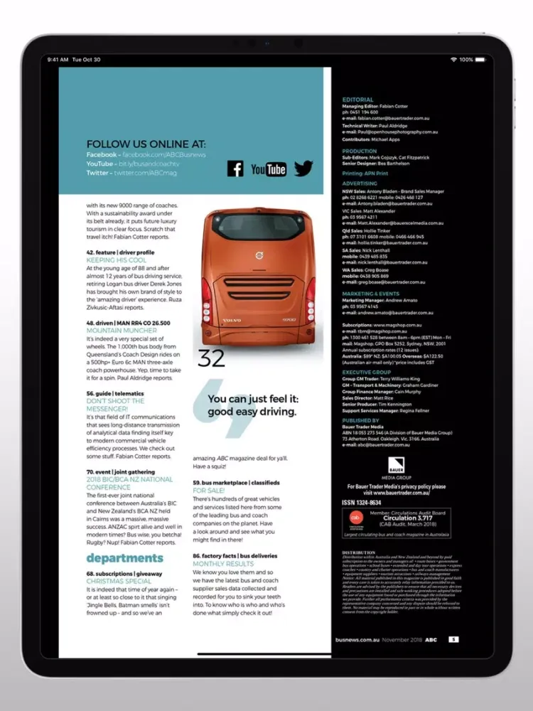 Australasian Bus & Coach iPad  스크린샷