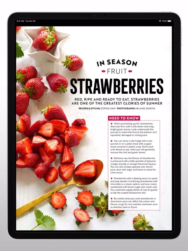 Capturas de tela do Food Magazine NZ iPad 