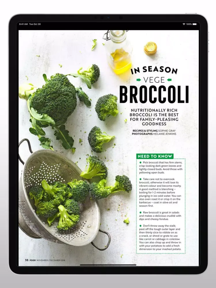 Capturas de tela do Food Magazine NZ iPad 