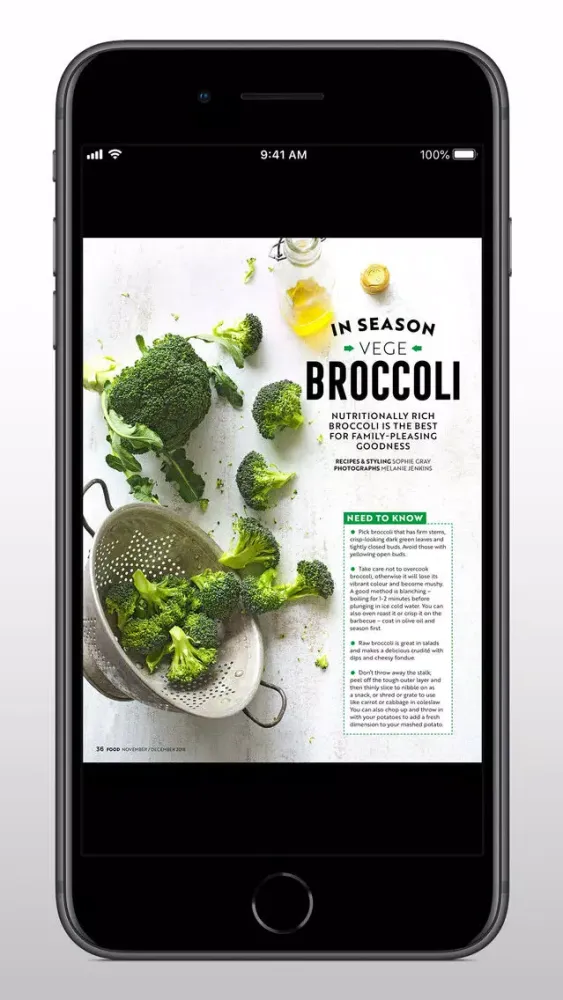 Capturas de tela do Food Magazine NZ