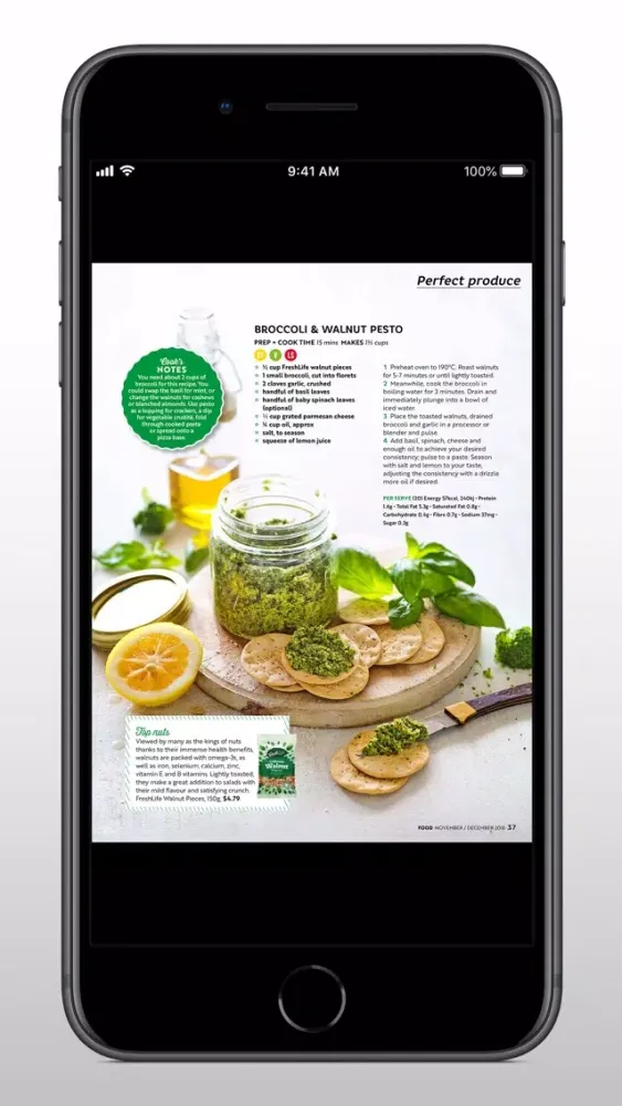 Capturas de tela do Food Magazine NZ