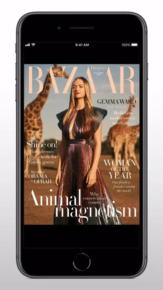 Tangkapan layar Harper's BAZAAR Australia