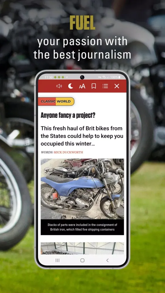 Tangkapan layar Classic Bike Magazine