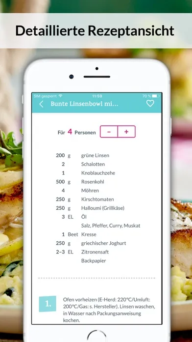 Captures d'écran de Mein LECKER Kochbuch