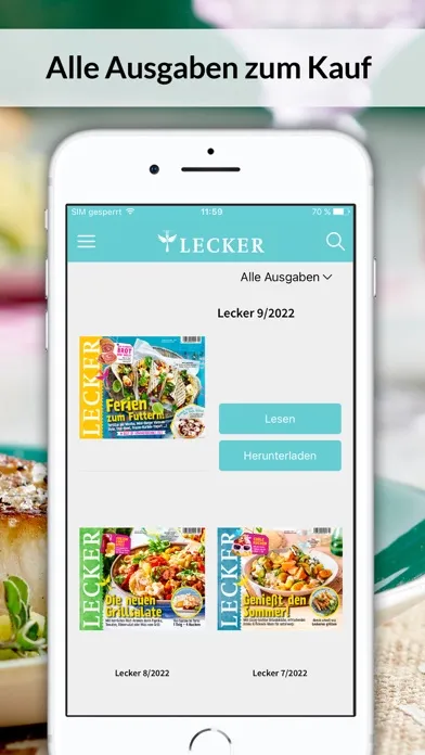 Captures d'écran de Mein LECKER Kochbuch