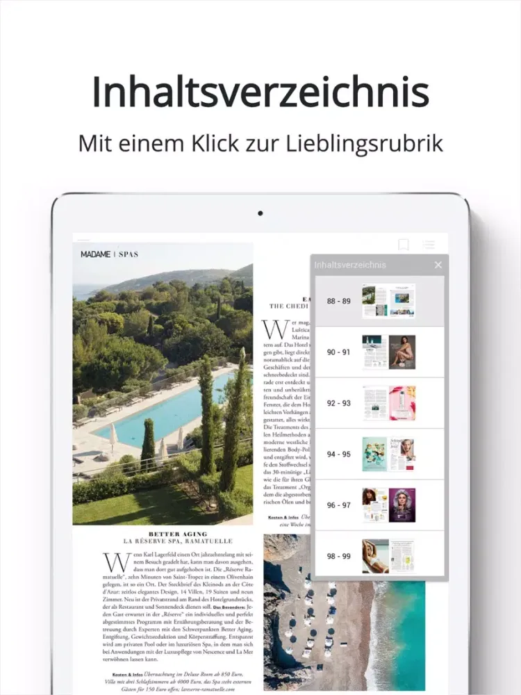 Madame ePaper iPad  스크린샷
