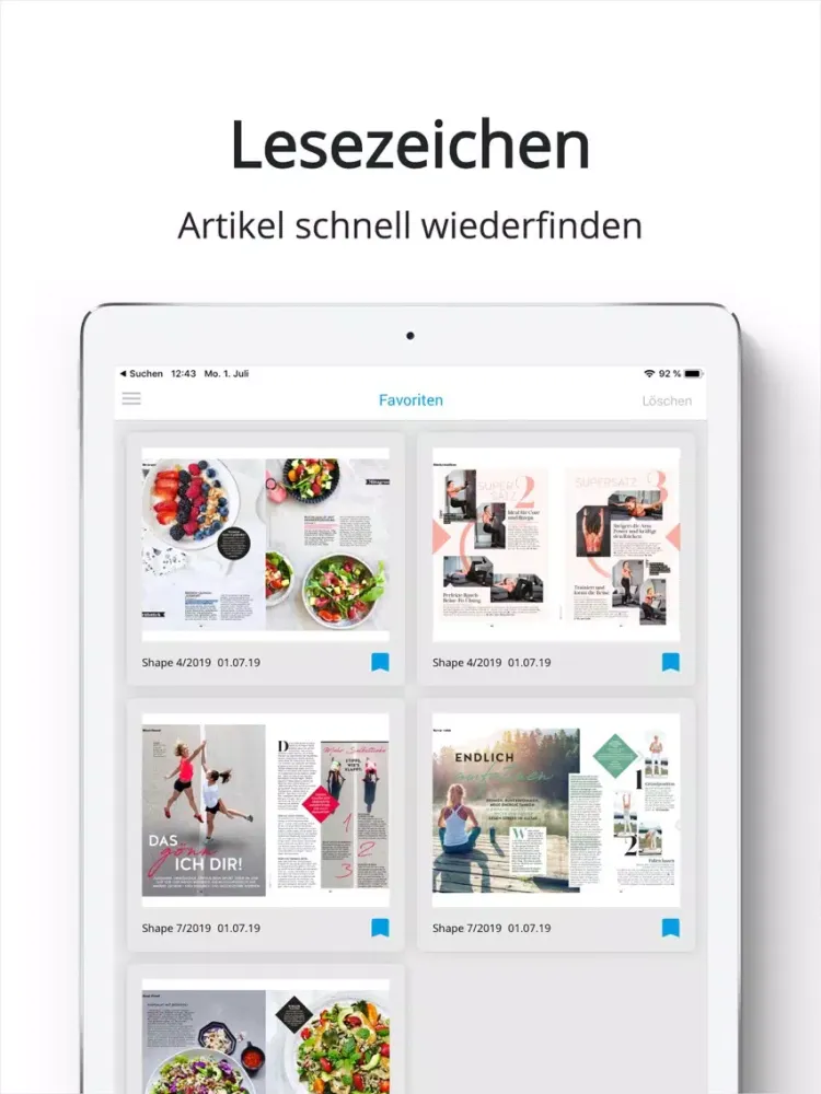 Zrzuty ekranu SHAPE ePaper iPad 