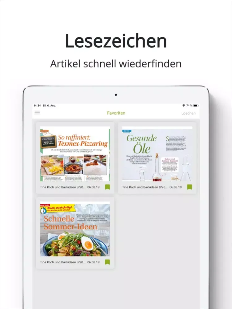 Captures d'écran de tina Koch & Backideen ePaper iPad 
