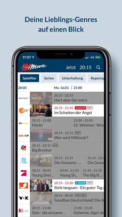 Zrzuty ekranu TV Movie - TV Programm