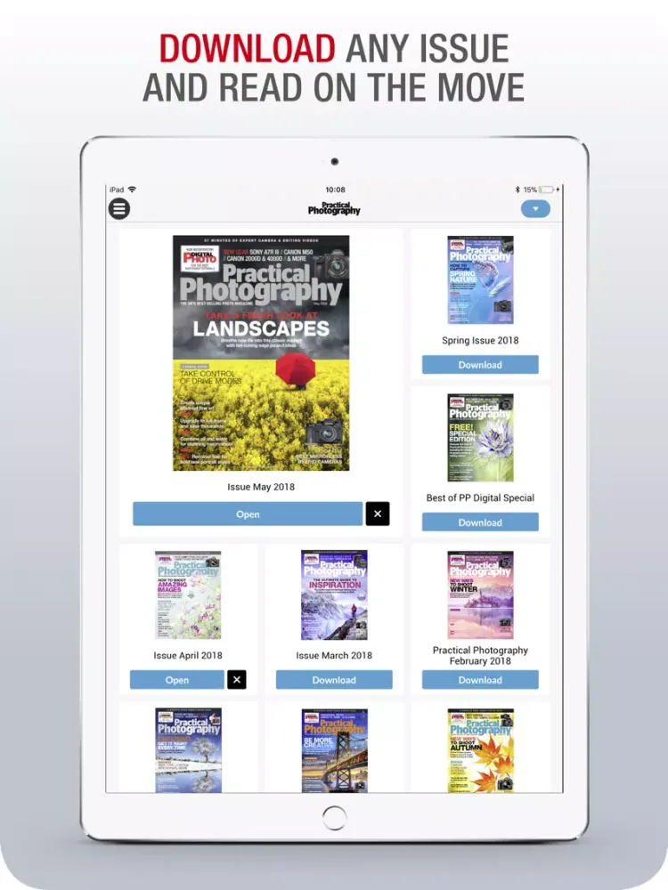 Practical Photography Magazine iPad  Screenshots