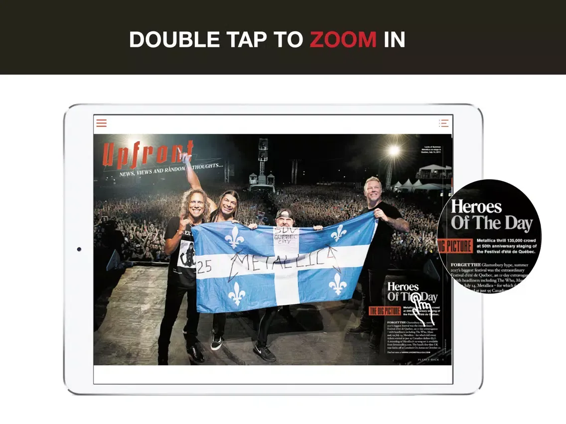 ภาพหน้าจอของ Planet Rock Magazine iPad 
