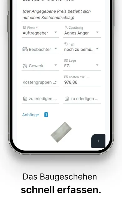 Tangkapan layar BauMaster ® Bauleiter App