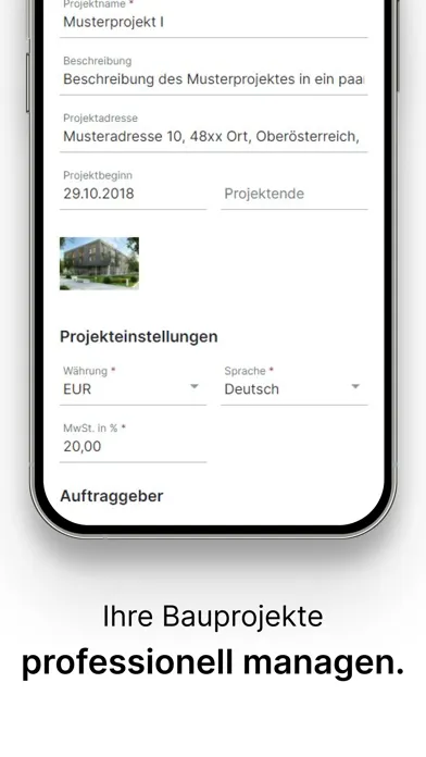 Tangkapan layar BauMaster ® Bauleiter App