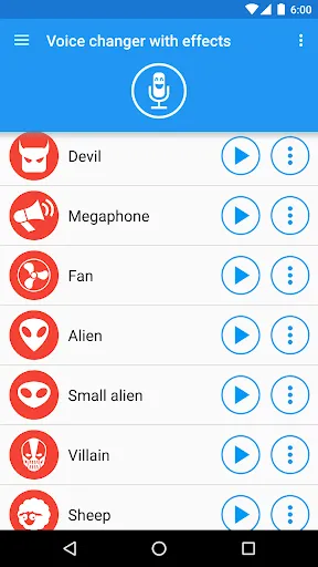 Voice changer with effects স্ক্রিনশট