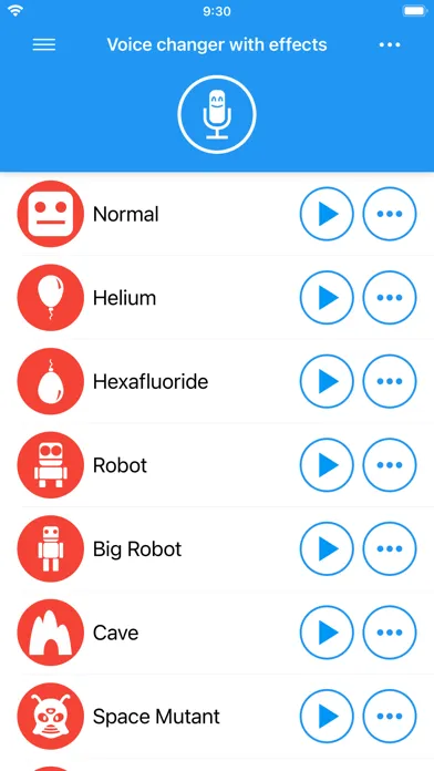 Voice changer with effects سکرین شاٹس