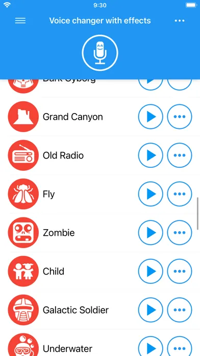 Voice changer with effects سکرین شاٹس