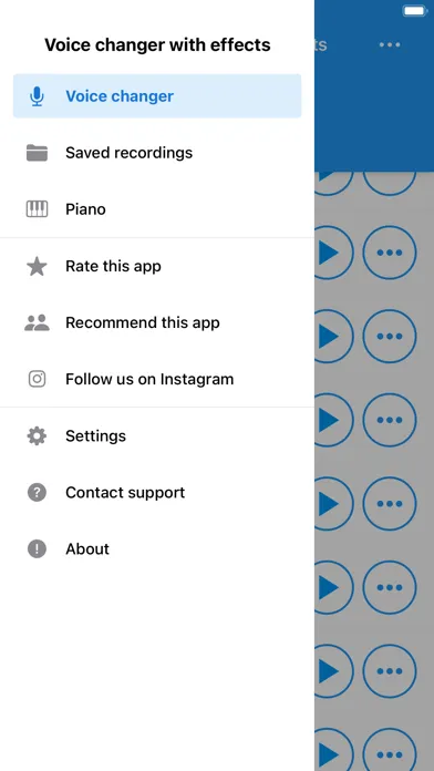Voice changer with effects سکرین شاٹس