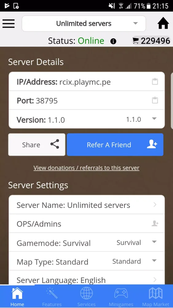 Zrzuty ekranu Server Maker for MCPE