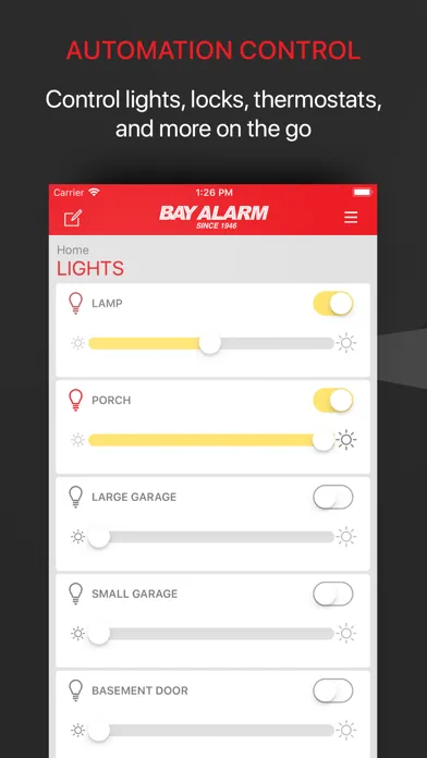 Bay Alarm Link Screenshots