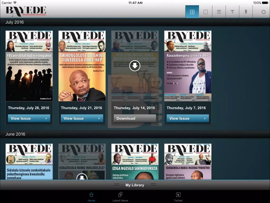 Captures d'écran de Bayede News iPad 