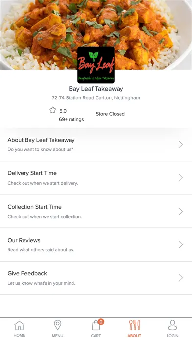Capturas de pantalla de Bay Leaf Takeaway
