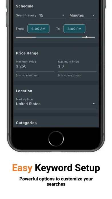 Capturas de pantalla de Alerts for eBay