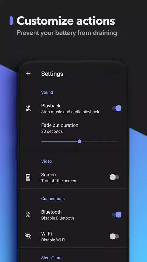 Captures d'écran de Sleep Timer (Audio & Video)
