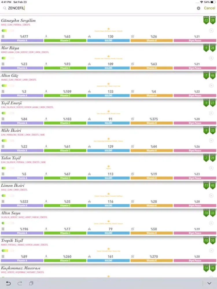 iGurme DETOKS iPad 应用截图