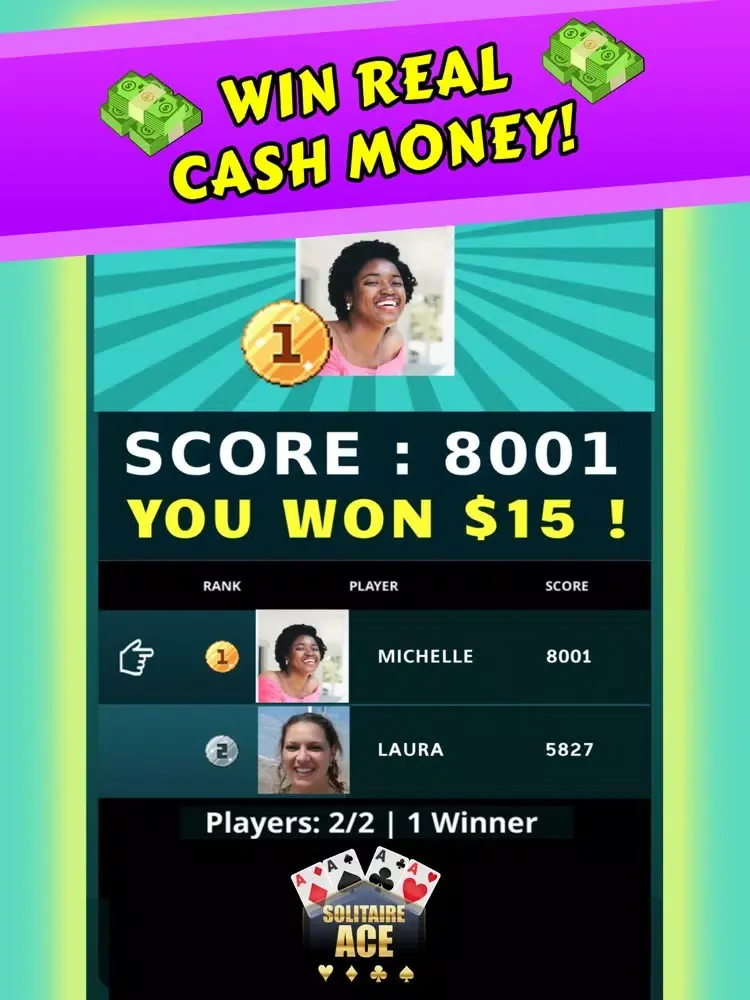 Tangkapan skrin Solitaire Ace: Win Real Money iPad 