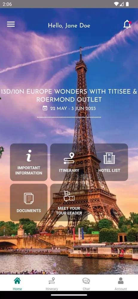 NADIA - Travel Planner Screenshots