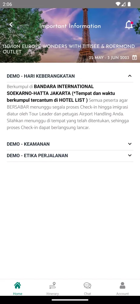 NADIA - Travel Planner Screenshots