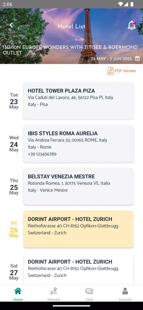 NADIA - Travel Planner Screenshots