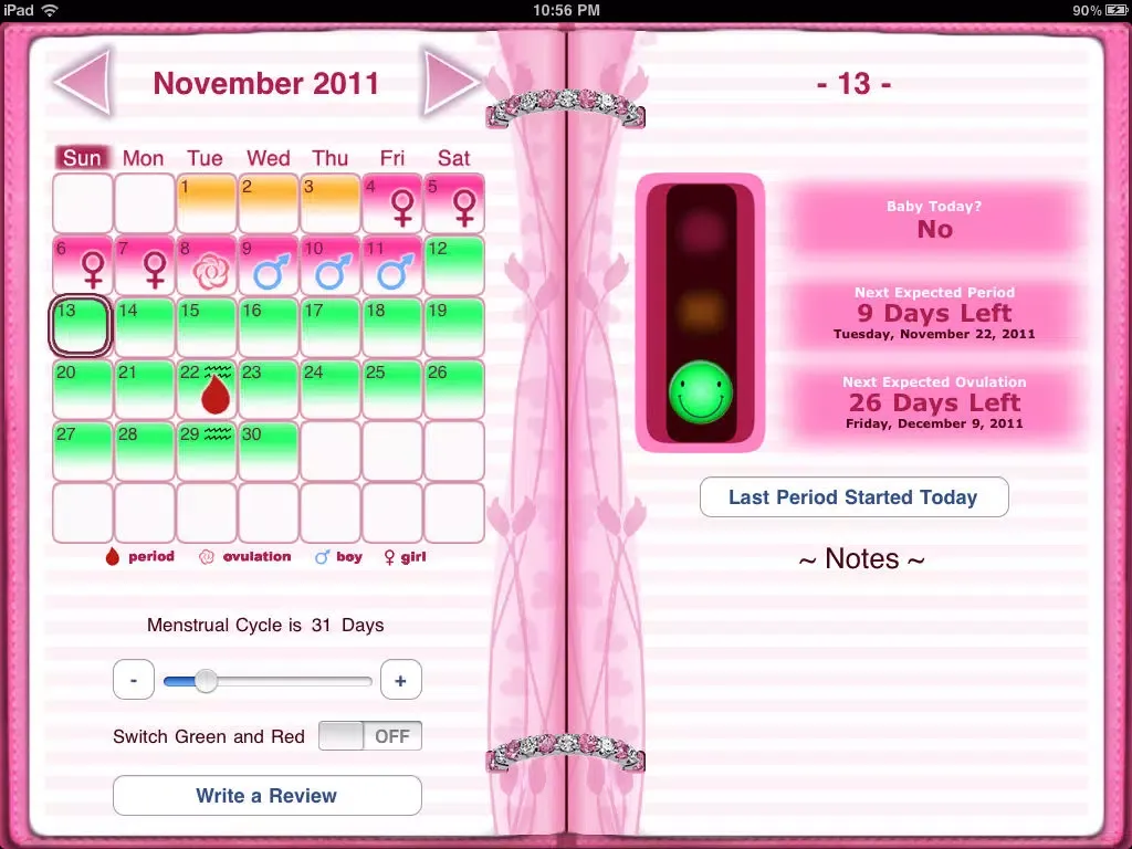 صور Maybe Baby 2016 for iPad - Fertility / Ovulation Diary, Period Tracker, Menstrual Calendar, Pregnancy & Gender Predictor iPad 