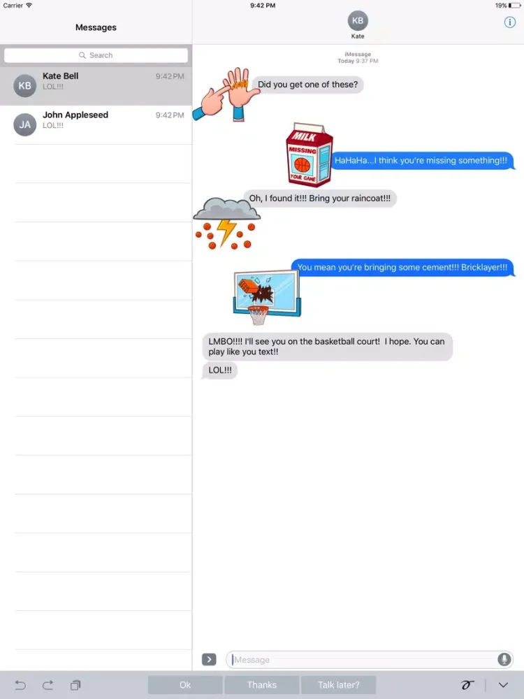 Zrzuty ekranu Ballermojis- Talk Trash Basketball Sticker Emojis iPad 