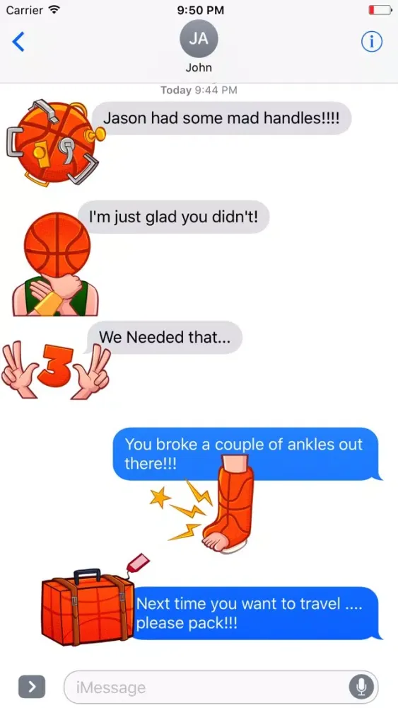 Zrzuty ekranu Ballermojis- Talk Trash Basketball Sticker Emojis