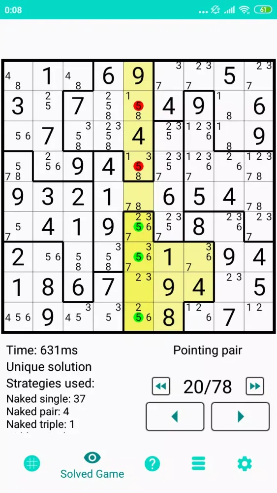 Ảnh chụp màn hình của Sudoku Solver