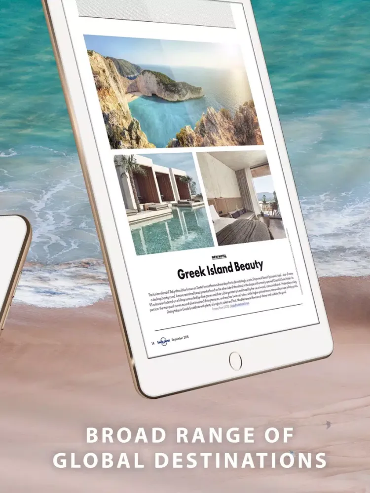 Ảnh chụp màn hình của Lonely Planet UK Magazine iPad 