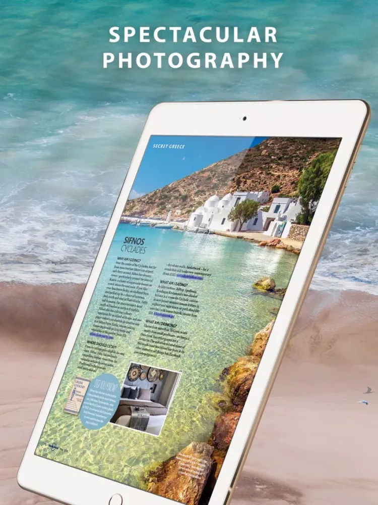 Ảnh chụp màn hình của Lonely Planet UK Magazine iPad 